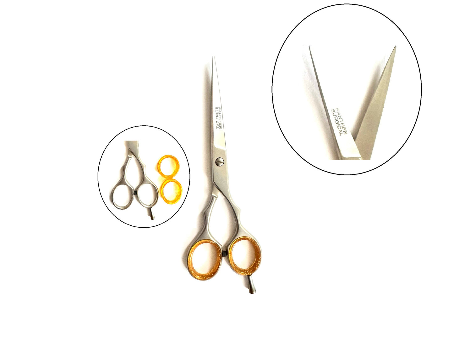 Stainless Steel 6.5 Inch Sand Finish Professional & Personal Multiple Use Hair Cutting Salon Barber Sharp Edge Men,Women,and Adult Hair Dresser Scissors