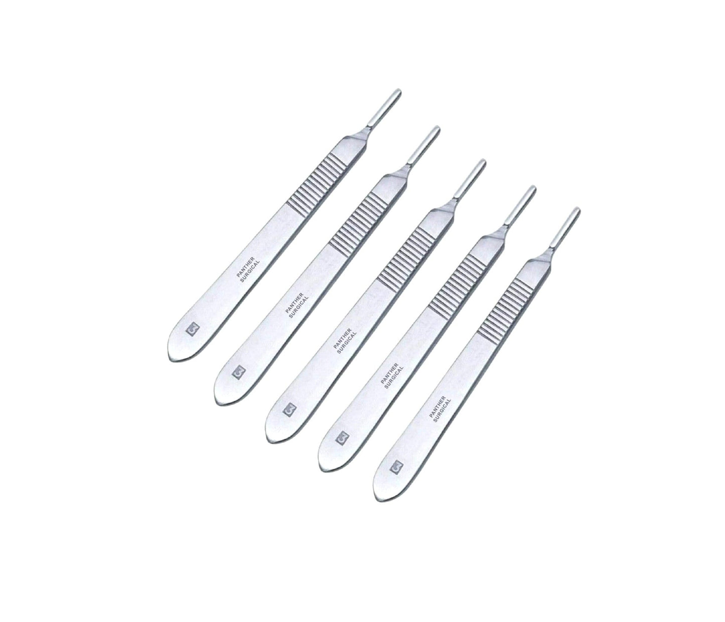 Precision stainless steel scalpel handles, ideal for modeling.