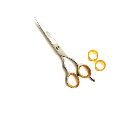 Stainless Steel 6.5 Inch Sand Finish Professional & Personal Multiple Use Hair Cutting Salon Barber Sharp Edge Men,Women,and Adult Hair Dresser Scissors